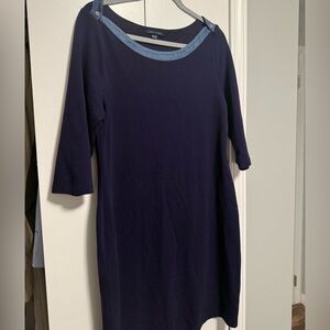 Tommy Hilfiger Navy Blue Dress with Denim Trim